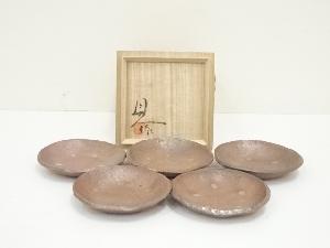 天龍窯　市瀬貞人造　穴窯銘々皿5客（共箱）